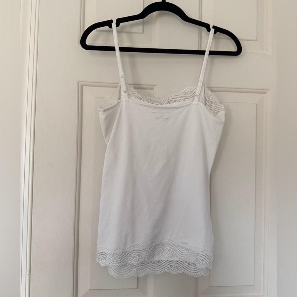 Ann Taylor White Lace Camisole Top - Picture 2 of 3